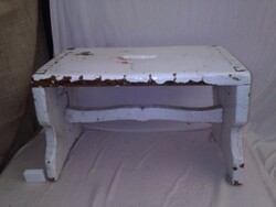 Old folk peasant stool, small chair - pine