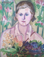 Rose of Mannheim (1880-1965): girl among flowers