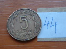 KÖZÉP AFRIKAI ÁLLAMOK 5 FRANK FRANCS 1979 (c+d) DELFIN, Alumínium-bronz 44.