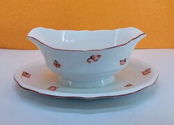 Porcelain boat with Zsolnay sauce