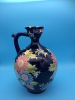 Zsolnay porcelain faience jug with floral decor circa 1890