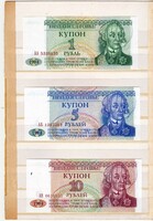 Transznisztria 1-5-10  rubel 1994