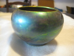 Zsolonay pot with beautiful Labrador colors, shield mark 10.5 cm