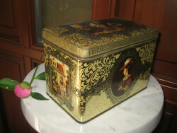 Old Dutch chocolate metal box marked 17 x 11 x 12 cm