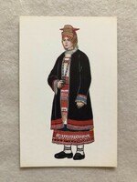 Old style Russian women's folk costume postcard - Tula province - postman