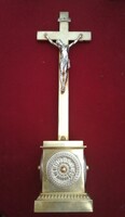 Collectors! Huge gilded, silver-plated goldsmith's work, cross, apponyi, count, councilor! Curiosity!