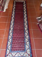 270 x 70 cm kézi csomózású Boteh szőnyeg eladó