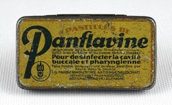 1J272 Antik gyógyszeres doboz PANFLAVINE pléhdoboz