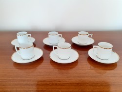 Old mz altrohlau porcelain mocha set with white coffee cup 6 pcs