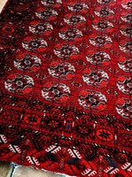 Beautiful Turkmen hand-knotted bokhara rug! 180 X 280 cm