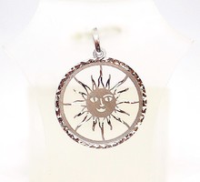 Silver pendant with sun motif (zal-ag103810)