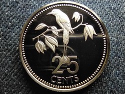 Belize Diadémmotmot .925 ezüst 25 cent 1975 FM PP (id62200)