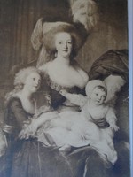 D190625 Régi francia képeslap Marie Antoinette a gyermekeivel - (Habsburg ház)