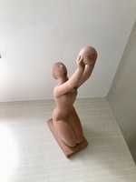Art deco kucs béla 29-cm ceramic terracotta