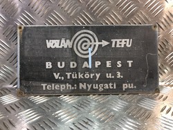 Volán tefu 15x30 cm aluminum board - budapest western pu. Tüköry street máv