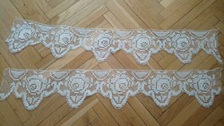 Fillet shelf strip in antique Art Nouveau cabinet, lace 2 pieces * total 202 cm long 18 cm wide