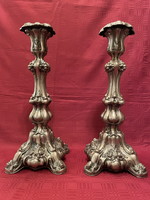 Huge pair of old ornate candlesticks 39cm !!!