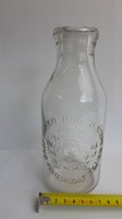 Antik tejes üveg - Gróf Károlyi Imre tejüzemi R.T. Pasteurizált tej