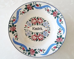 Antique Wilhelmsburg faience plate old souvenir wall plate