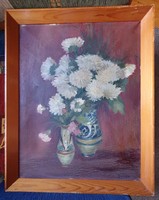 Igmándy schranz emil 1906-1987 painter, graphic work, oil painting.Flower still life.