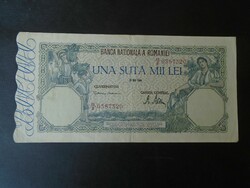 27  29  Régi bankjegy  -  ROMÁNIA 100000  Lej  1946 (május 28.) VF+