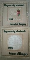 Coins of Hungary 1999 pp in decorative case circulation line