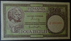 27  46  Régi bankjegy  -  ROMÁNIA 20  Lej  1947   VF+
