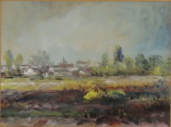 Hungarian Painter of the 20th Century: Village Edge