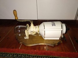 19. 20.Sz-i pe. De. Antique porcelain wall coffee grinder, peter dienes grinder