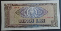 27  72  Régi bankjegy  -  ROMÁNIA 5  Lej  1966   XF