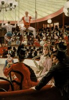 James tissot - lovers of the circus - reprint canvas