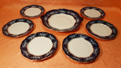 Zsolnay pompadour ii. 7 Partial cake set, in perfect condition