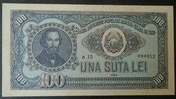 27 66 Old banknote - Romania 100 lei 1952 aunc