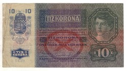 10 korona 1915 osztrák bélyegzés