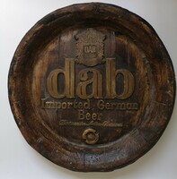 Dab beer, pub wall advertising.Casted.