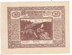 Austrian emergency money 10 heller 1920