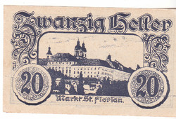 Austrian emergency money 20 heller 1920