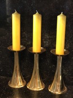 Old copper giant candlesticks 3pcs, scandinavian designe