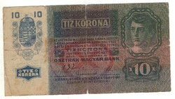 10 korona 1915 bélyegzés nélkül 1.