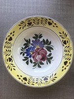 Raven house painted wall plate with floral motif