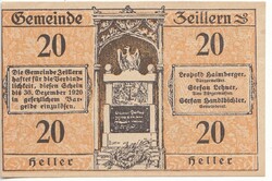 Austrian emergency money 20 heller 1920