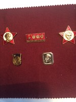5 Socialist badge badge / Lenin - Marx /