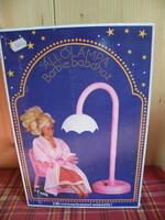 Old retro floor lamp for barbi dollhouse, plus 1 chair from the 1980s, in its original box