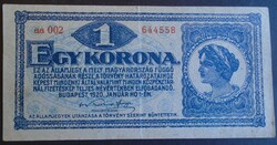 17 47  HUNGARY 1 KORONA 1920  (1.1.1920)   P57