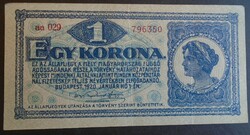 17 48  HUNGARY 1 KORONA 1920  (1.1.1920)   P57