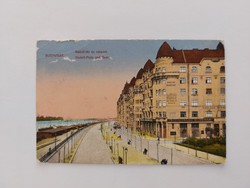 Régi képeslap fotó levelezőlap 1915 Budapest Rudolf tér rakpart Rudolfpark kávéház Magyar Ónművek
