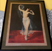 Fk/219 - painter frederick vezin - oil print titled The Dancer