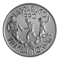 1988. Labdarúgó Világbajnokság (III.) 500 Forint. BU ezüst emlékpénz