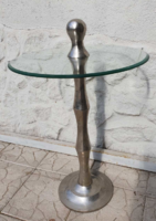 Design metal and glass round table