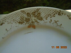 Noritake golden brocade on floral lattice plate